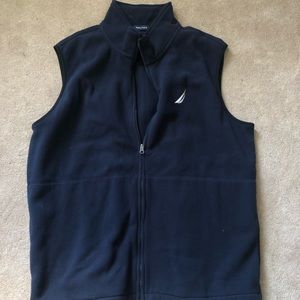 Blue Nautica Fleece/ Polyester Vest Size XL